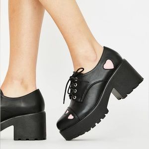 Dolls kill heart oxfords size 7